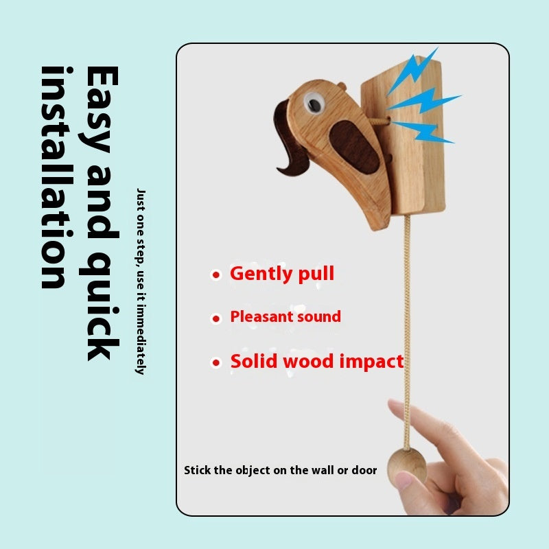 Creative Handmade Doorbell Woodpecker Knocker