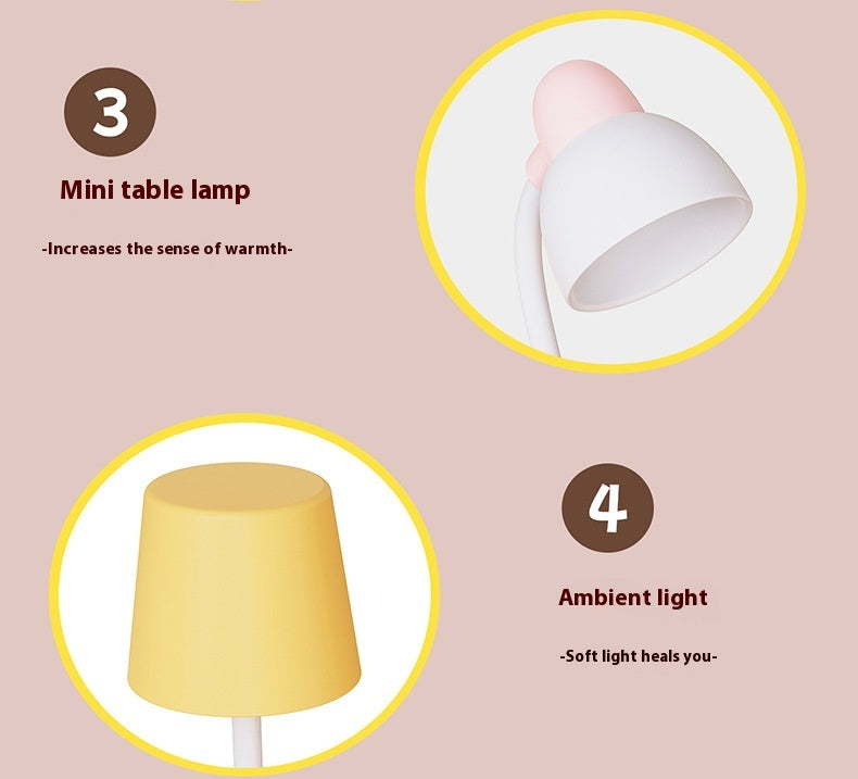 Creative Sleeping Cat Small Night Lamp Night Charging Pat Lamp