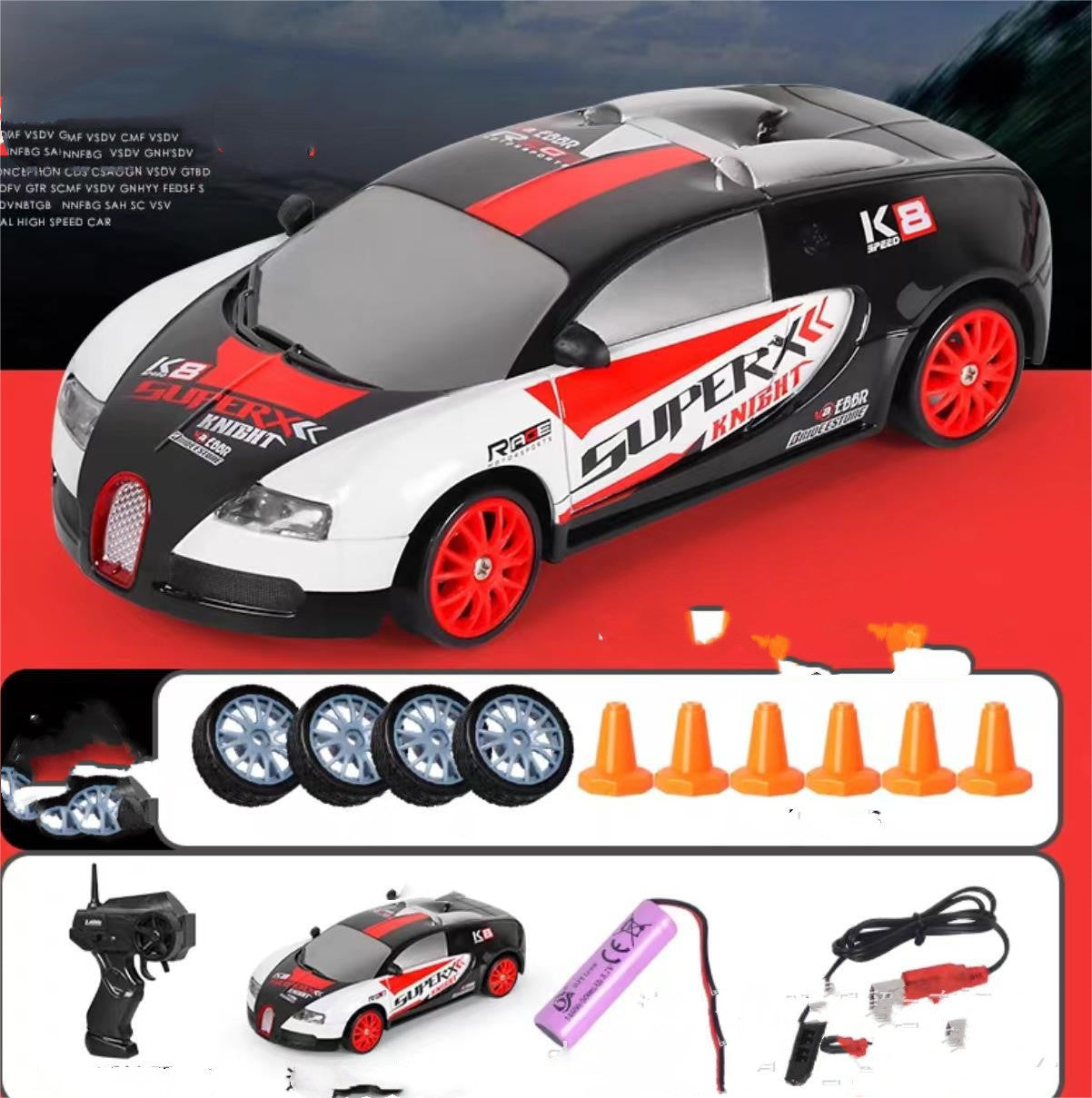 "4WD RC Drift Car - GTR & AE86 Models, Remote Control Racing Toy"