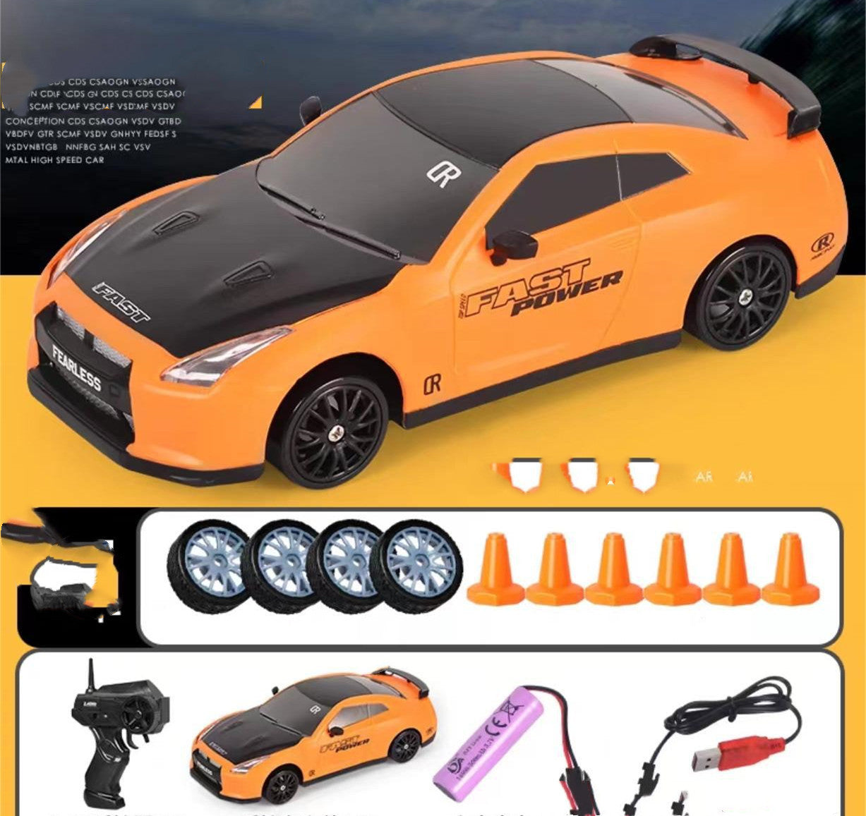 "4WD RC Drift Car - GTR & AE86 Models, Remote Control Racing Toy"