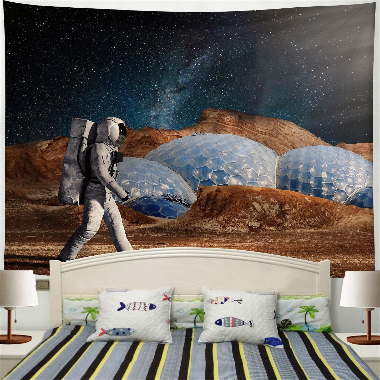 Space Astronaut Art Wall Digital Printing Tapestry