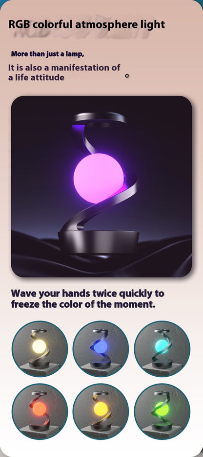 Rotating Suspension Table Lamp Wireless Charging Creative Small Night Lamp