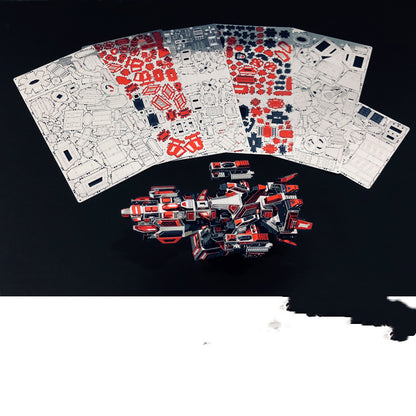 Microworld Flame Spaceship DIY Metal Puzzle