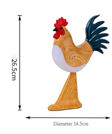 LED Rooster Night Light Touch With Sound Rechargeable Bedroom Bedside Lamp Dimmable Car Ambience Aroma Carrying Lamp Home Decor