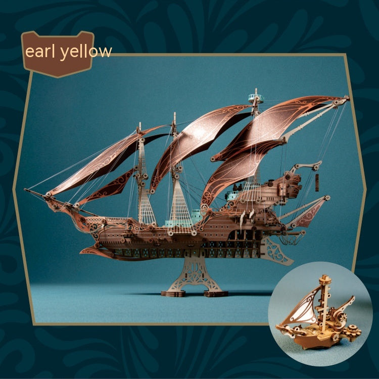 Wooden Puzzle Fantasy Spacecraft Model