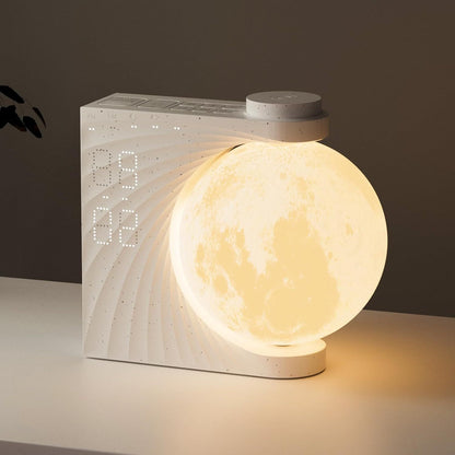 Colorful Atmosphere Moon Light Clock Wake Up Alarm