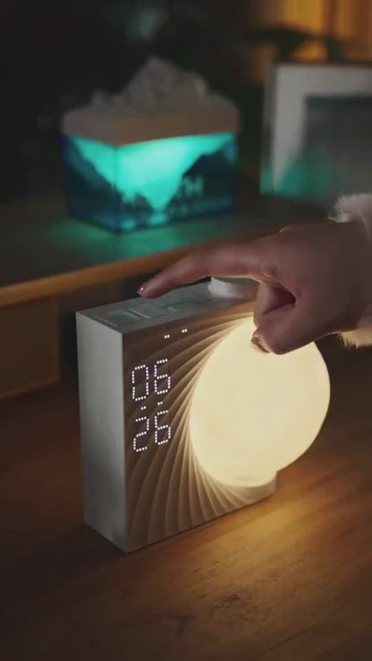 Colorful Atmosphere Moon Light Clock Wake Up Alarm