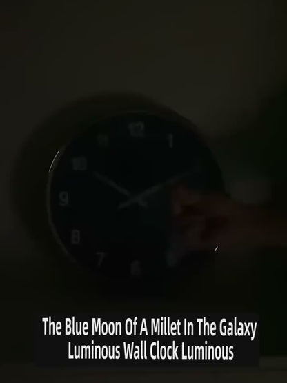 12-inch Wall Clock For Home Decoration Blue Moon Sound Control Luminous Simple Modern Mute Home Gothic Room Decor