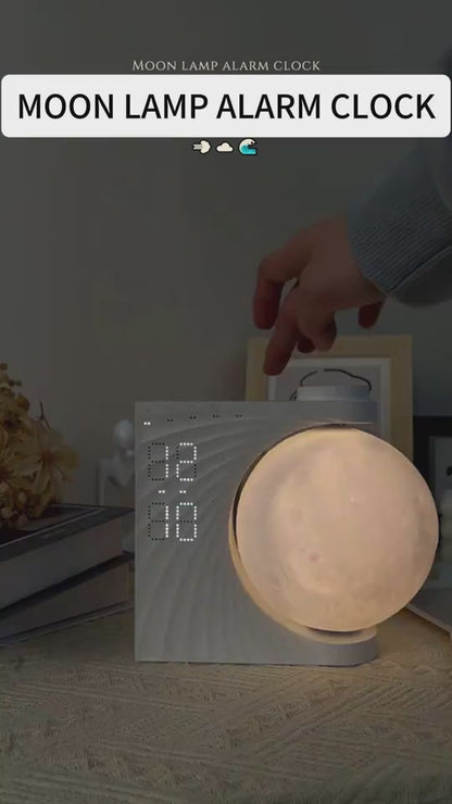Colorful Atmosphere Moon Light Clock Wake Up Alarm