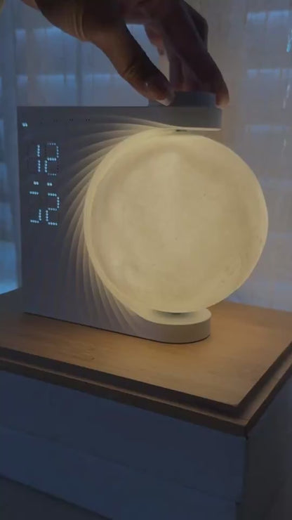 Colorful Atmosphere Moon Light Clock Wake Up Alarm